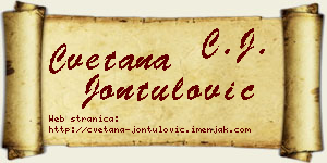 Cvetana Jontulović vizit kartica